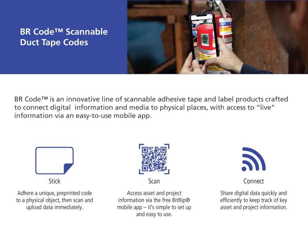 BR Code - an innovative scannable adhessive tape and label